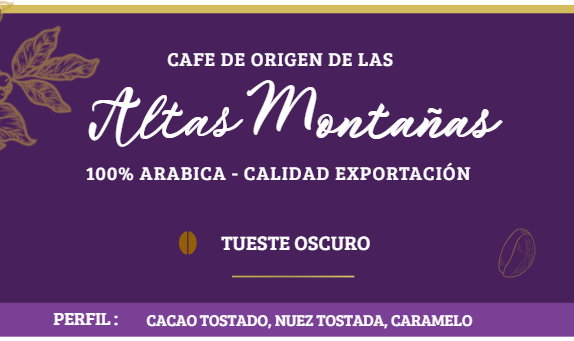 Bolsa de café tueste oscuro